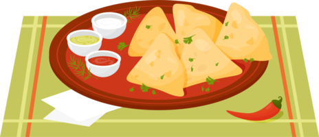 mexikansk quesadilla, mat tortilla i skål med såser och chili png