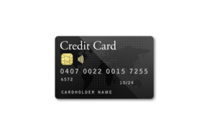 Transparent PNG of Mockup Black Credit Card