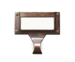 Transparent PNG of Antique Blank File Label