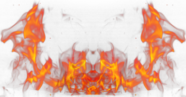 Tranparent PNG of Dramatic Fire Flames Frame.