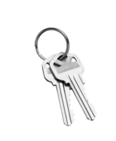 Transparent PNG Pair of New Silver House Keys.