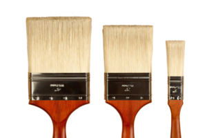 Transparent PNG Three Different Sized Paint Brushes.