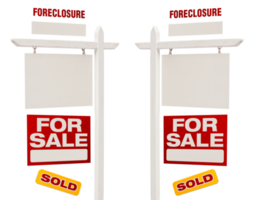 Transparent PNG of Home For Sale, Sold and Foreclosure Ready To Assemble Real Estate Sign Set.