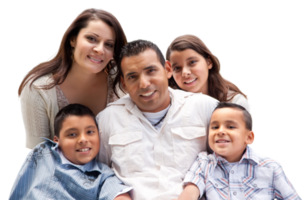 Transparent PNG of Happy Hispanic Family.