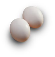 Transparent PNG Pair of White Whole Eggs.