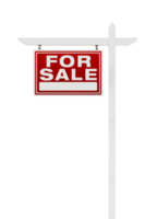 Transparent PNG of Left Facing For Sale Real Estate Sign.