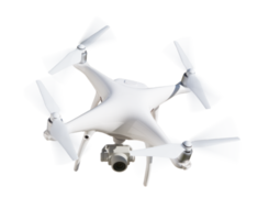 Transparent PNG UAV Quadcopter Drone Flying In Air.