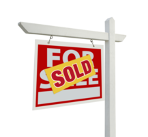 Transparent PNG of Sold For Sale Real Estate Sign.