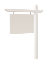 Transparent PNG of Blank Real Estate Sign.