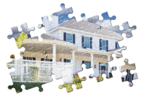 Transparent PNG of New Home Within Puzzle Pieces.