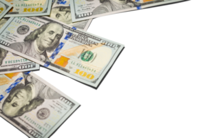 Transparent PNG One Hundered Dollar Bills with Shadow.