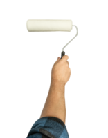 Transparent PNG male Hand Holding Paint Roller.