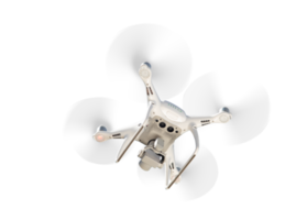 Transparent PNG Rear and Below View of Drone UAV In Flight.