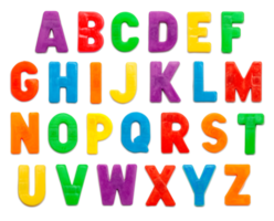 alphabet plastique magnétique png transparent lettres abc.