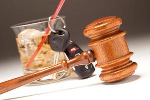 Gavel, Alcoholic Drink and Car Keys photo