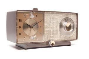 Vintage Clock Radio Isolated photo
