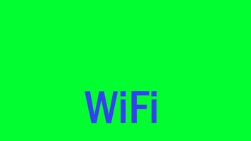WIFI icon wireless internet signal animated on Green Screen. Wifi Network signal animation 4k. broadband hotspot internet high speed access. Communication Technology.