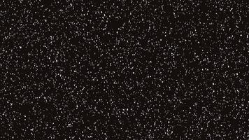 Snowfall loop on Alpha channel Transparent Background. Winter snow falling down 2d cartoon animation. Snowflakes dropping down video
