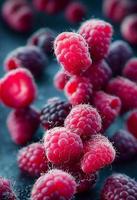 red fresh of raspberry fruit photo