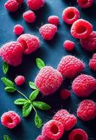 red fresh of raspberry fruit photo