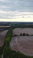 high angle footage of British Railway Train on Tracks, video