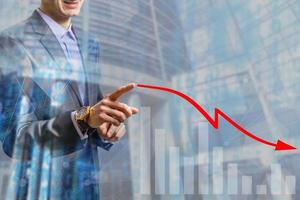 Project manager working and update tasks with milestones progress planning and Gantt chart scheduling virtual diagram.businessman hand writing in the whiteboard or virtual screen photo