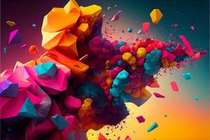 abstract of colour splash in illustarator photo