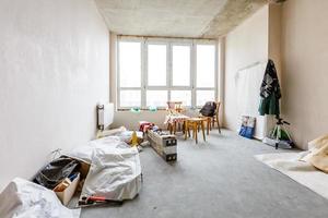 Renovation concept - room during restoration photo