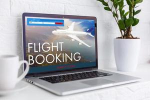 Air Ticket Flight Booking Concept photo