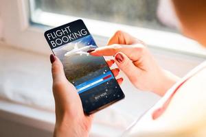 Air Ticket Flight Booking Concept photo