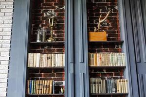 old books on the shelf photo