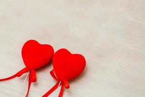 Love red hearts on white background for valentines day, card concept photo