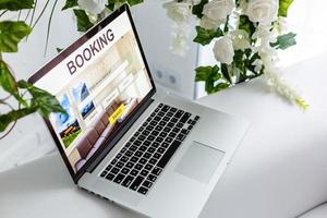 booking hotel travel traveler search business reservation holiday book research plan tourism concept - stock image photo