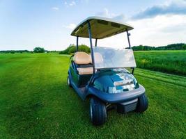 Golf resort with the scenery of the sea. Summer vacation. photo