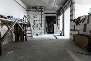 Renovation concept - room during restoration photo