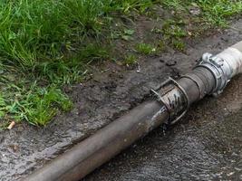 Fire Hydrant In Use During a Structure Fire photo