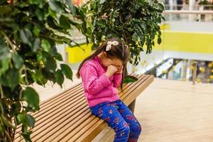 lost girl in the shopping center photo