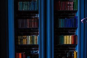 old books on the shelf photo