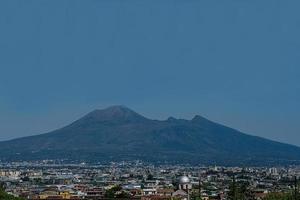 Wide view of Mount Vesuvius and of the urban agglomeration that extends towards the Lattari Mountains. photo