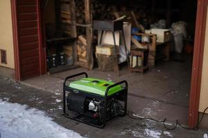 Gasoline portable generator. Mobile backup standby Generator. photo