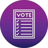 Ballot Paper Vector Icon