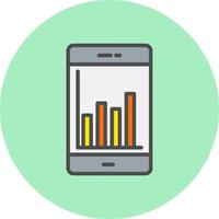 Mobile Analytics Vector Icon