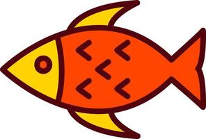 icono de vector de pescado