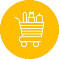 Grocery Cart Vector Icon