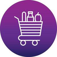Grocery Cart Vector Icon