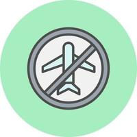 icono de vector de prohibición de viaje