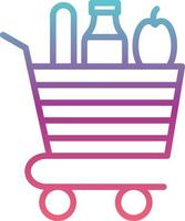 Grocery Cart Vector Icon