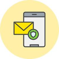 icono de vector de correo seguro