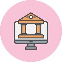 Online Court Vector Icon