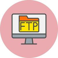 icono de vector ftp